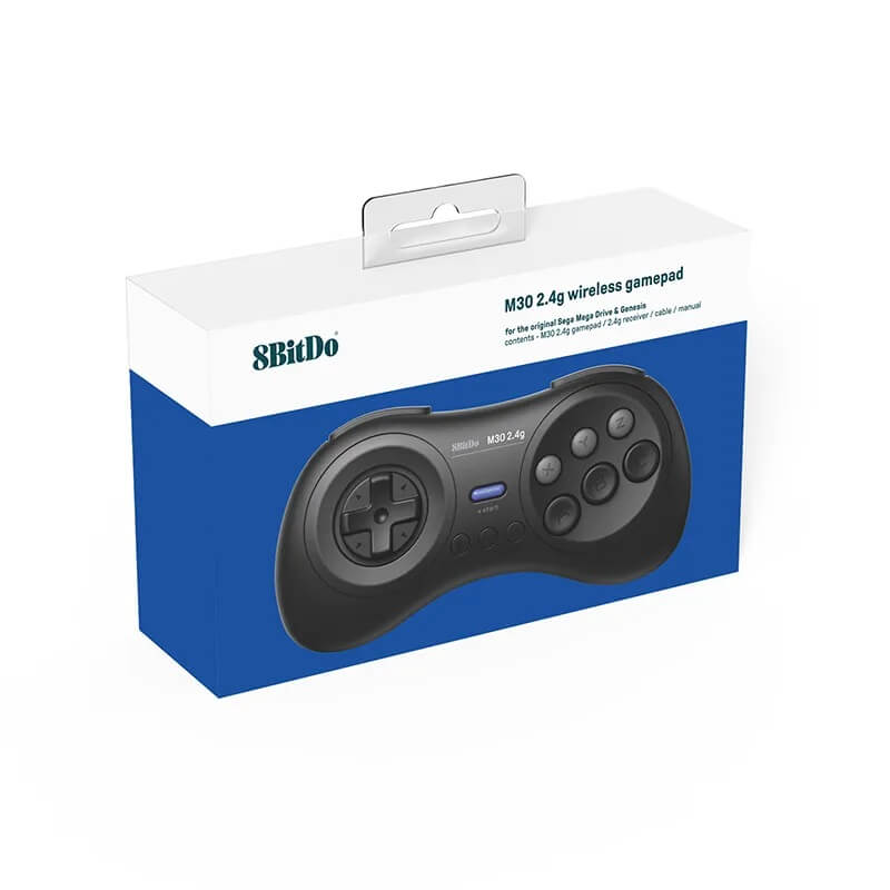 8BitDo M30 Wireless Controller and Receiver 2.4g Black Retail Box