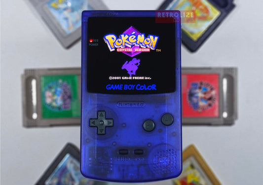 Nintendo Game Boy Color OLED - Clear Blue Front View