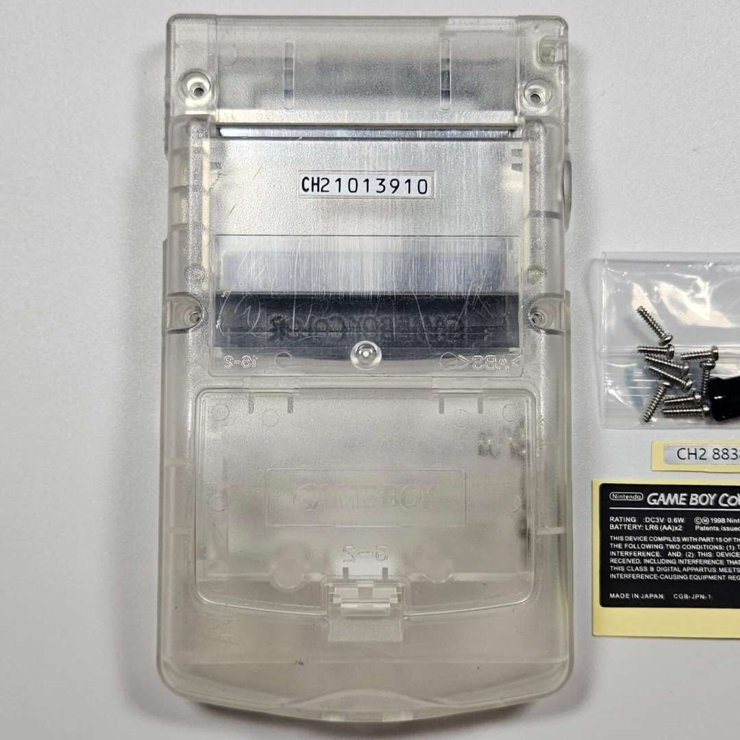 Neotones Ice Clear - Game Boy Color OEM Shell Casing - Back