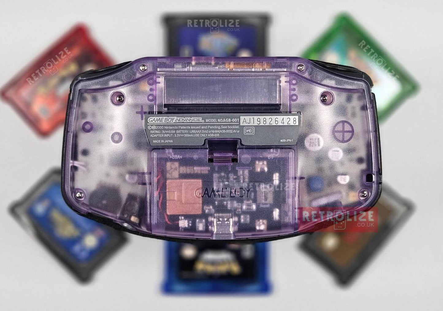 Atomic Purple Game Boy Advance Back USBC