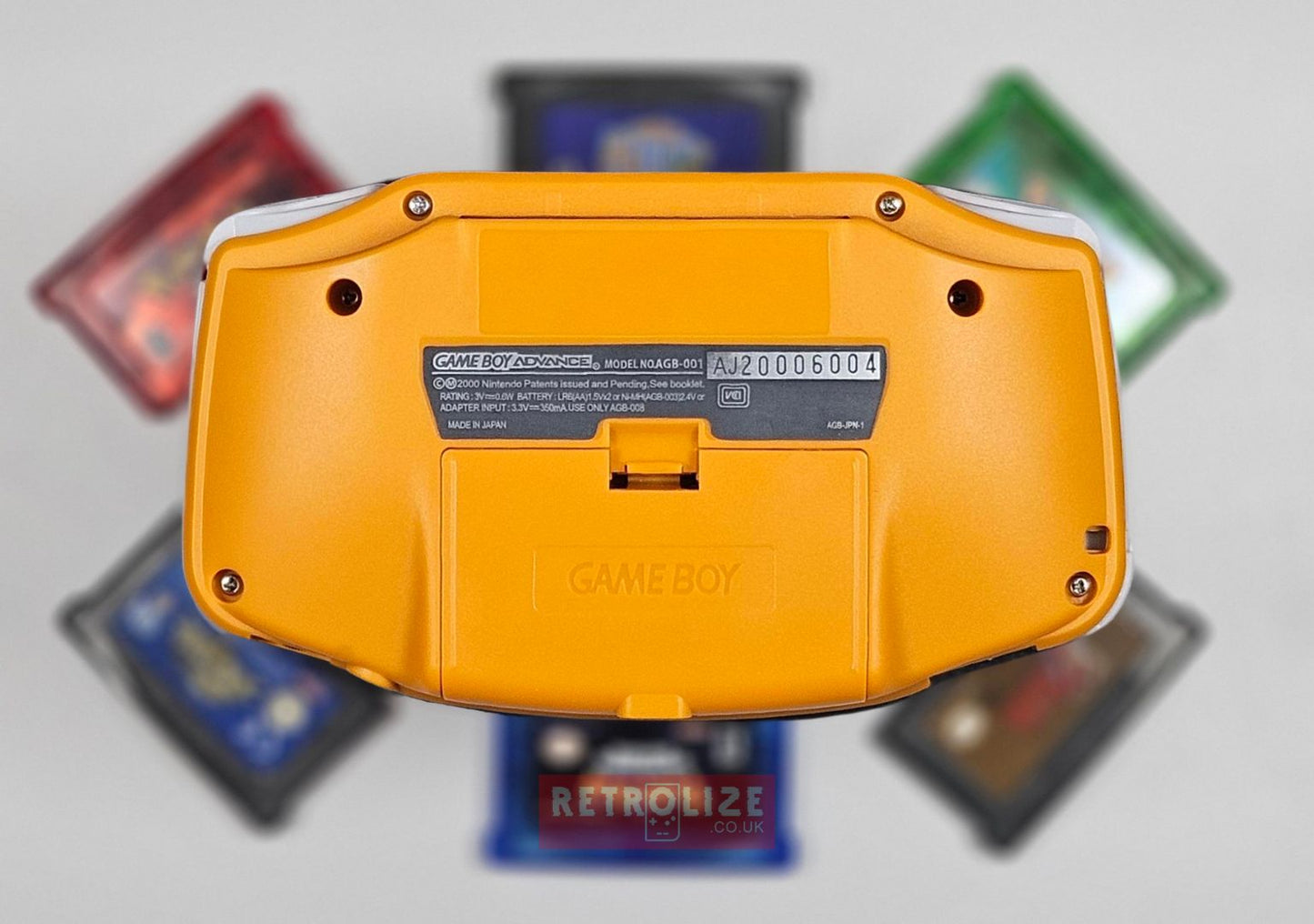 Spice Orange Game Boy Advance Back USBC