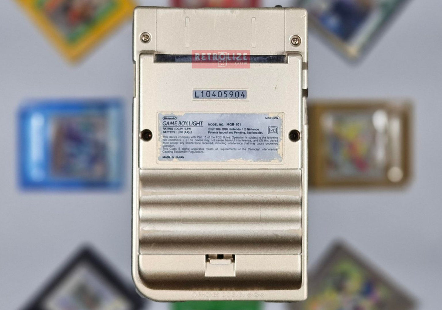 Nintendo Game Boy Light MGB-101 - Gold - Recapped - Upgraded Audio - Grade B