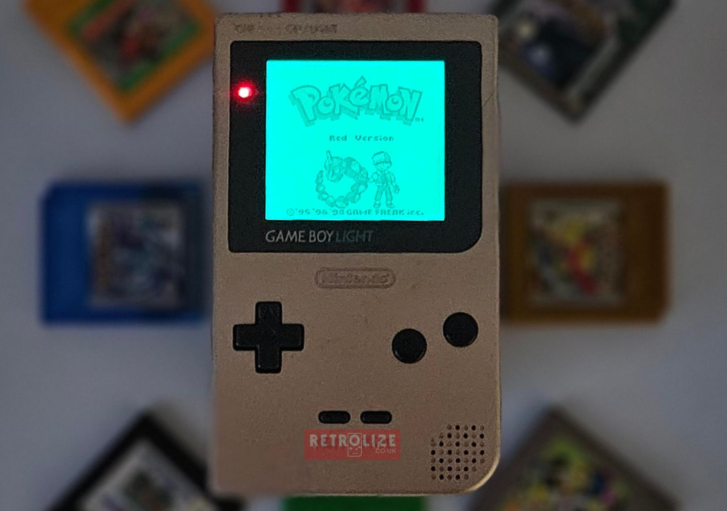 Nintendo Game Boy Light MGB-101 - Gold - Recapped - Upgraded Audio - Grade B