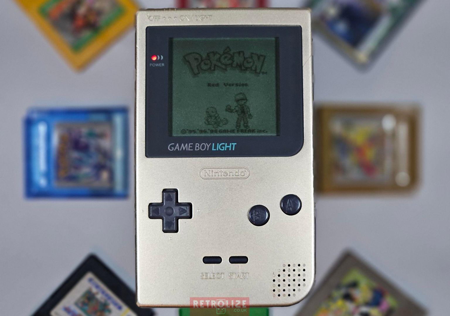 Screen Gameboy Pocket Gold Modded Game Boy Pocket W/ IPS Display