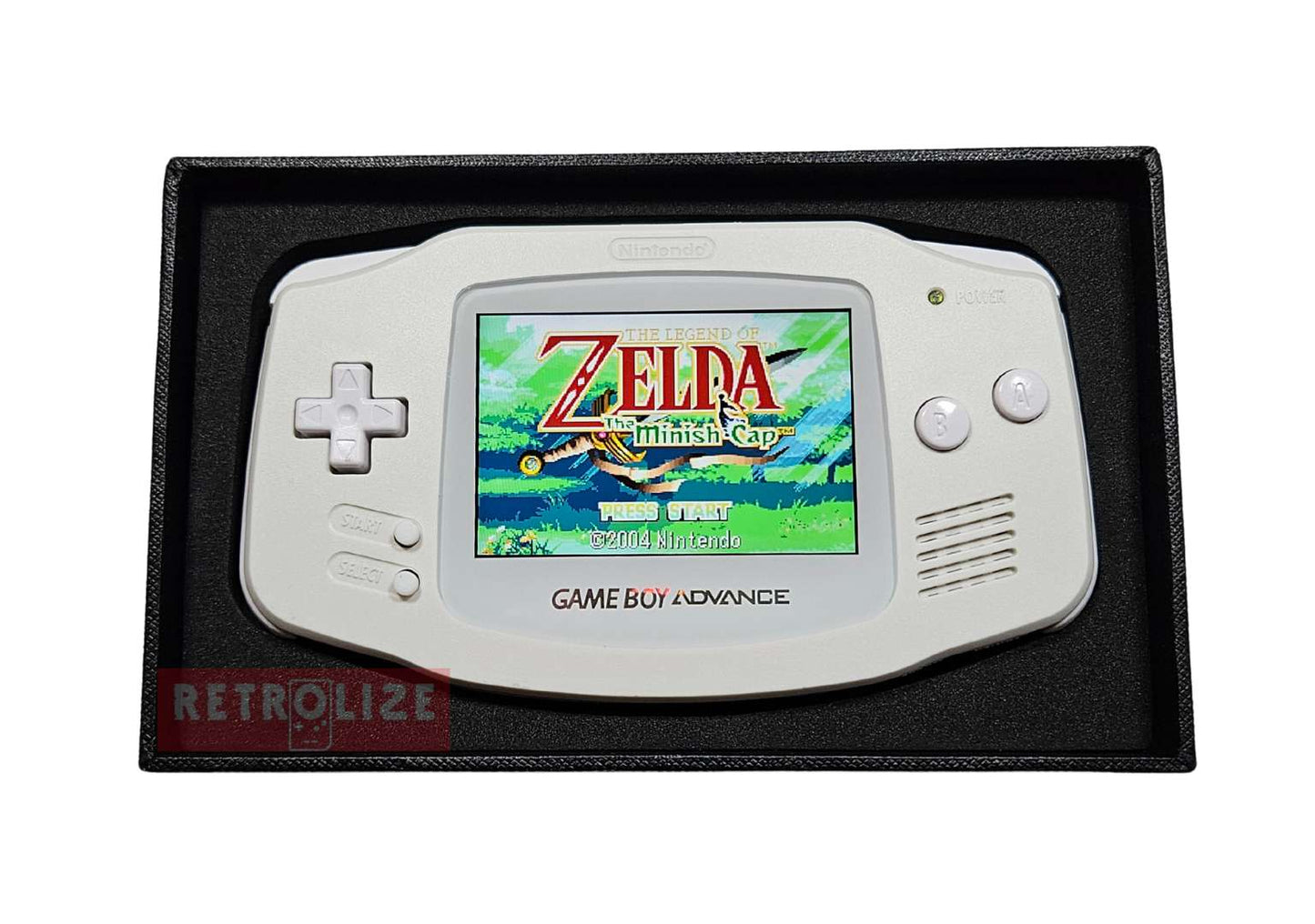 Game Boy Advance IPS USBC - All White Front View