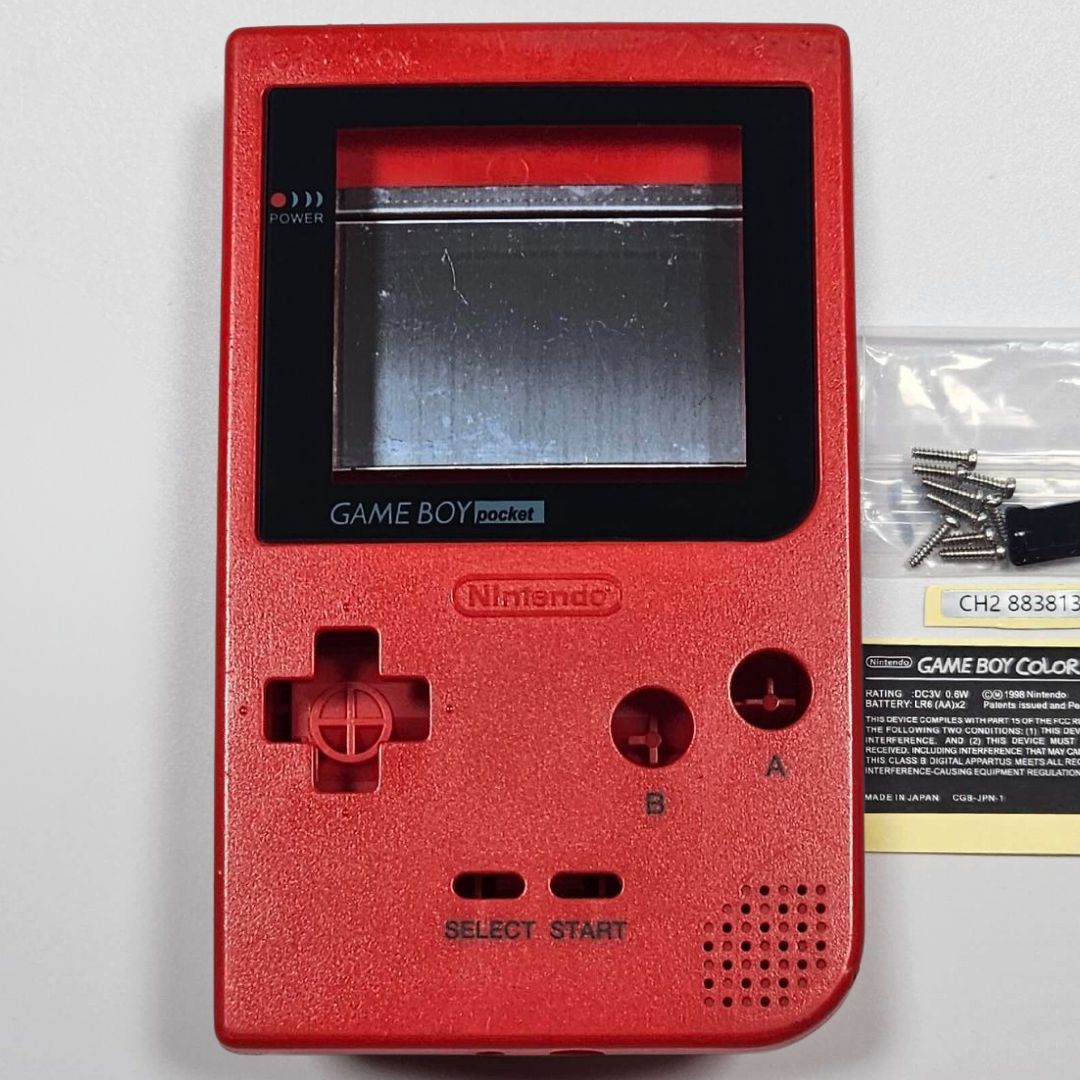 Red OEM Shell Game Boy Pocket - Grade A