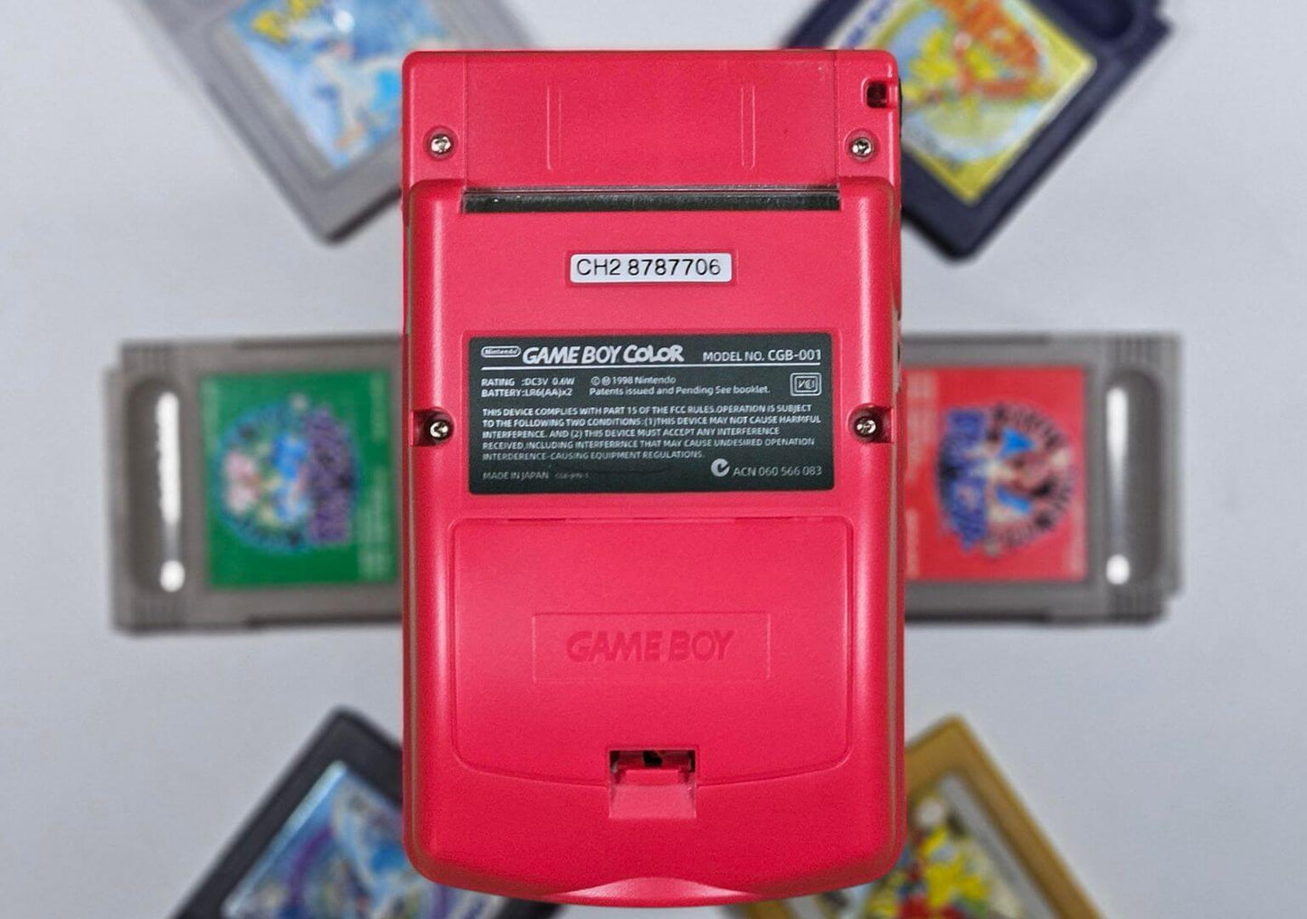 Berry Red Game Boy Color OLED Back