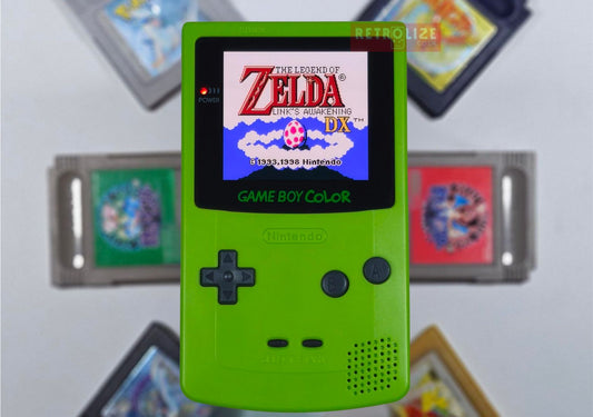Nintendo Game Boy Color OLED - Lime Green Front View