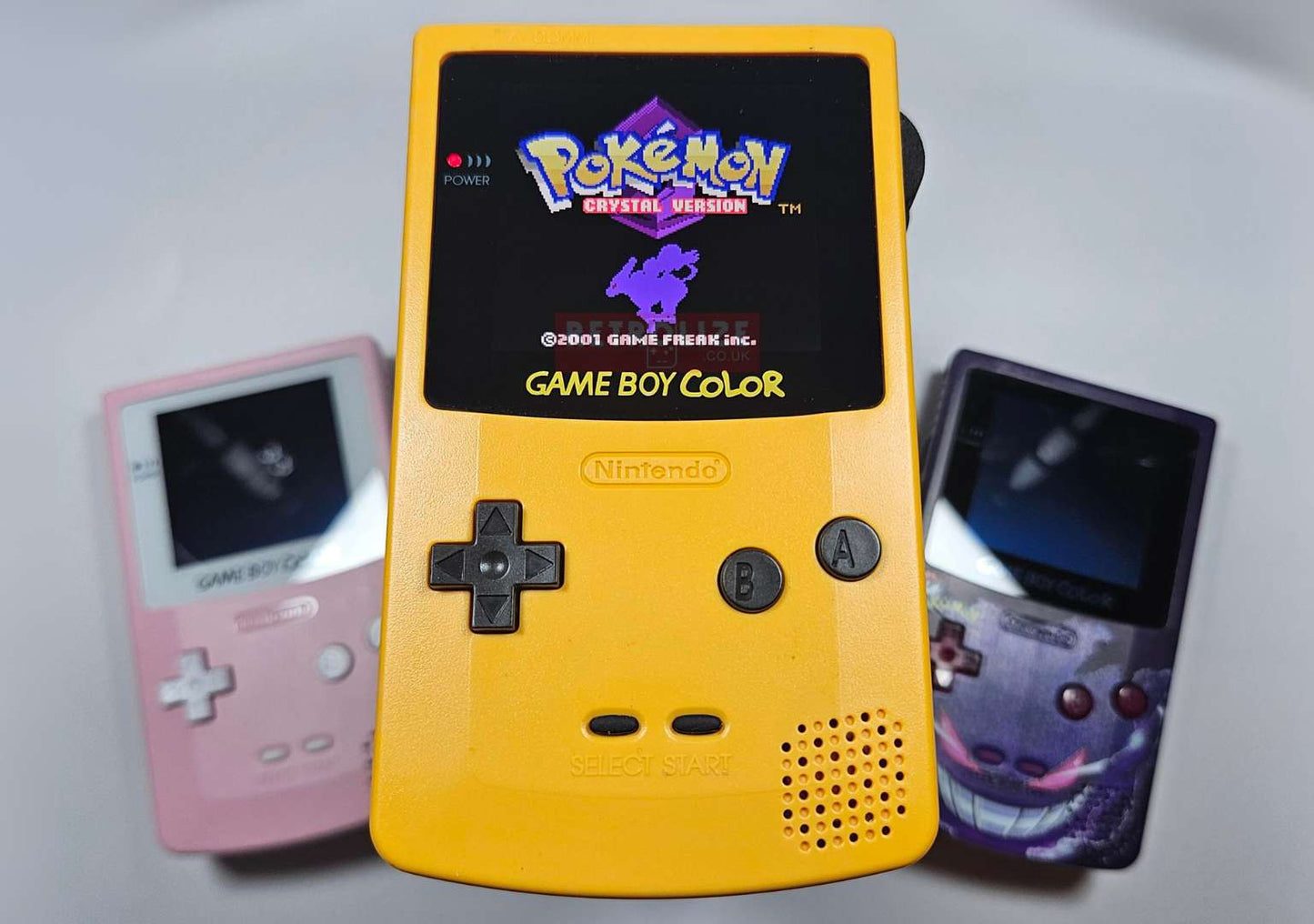 Nintendo Game Boy Color OLED Recharge 1800mAh - Recapped + Reflowed + Upgraded Audio - Yellow and Black