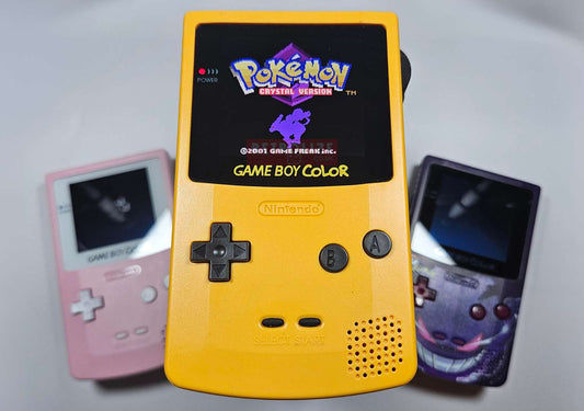 Nintendo Game Boy Color OLED Recharge 1800mAh - Recapped + Reflowed + Upgraded Audio - Yellow and Black