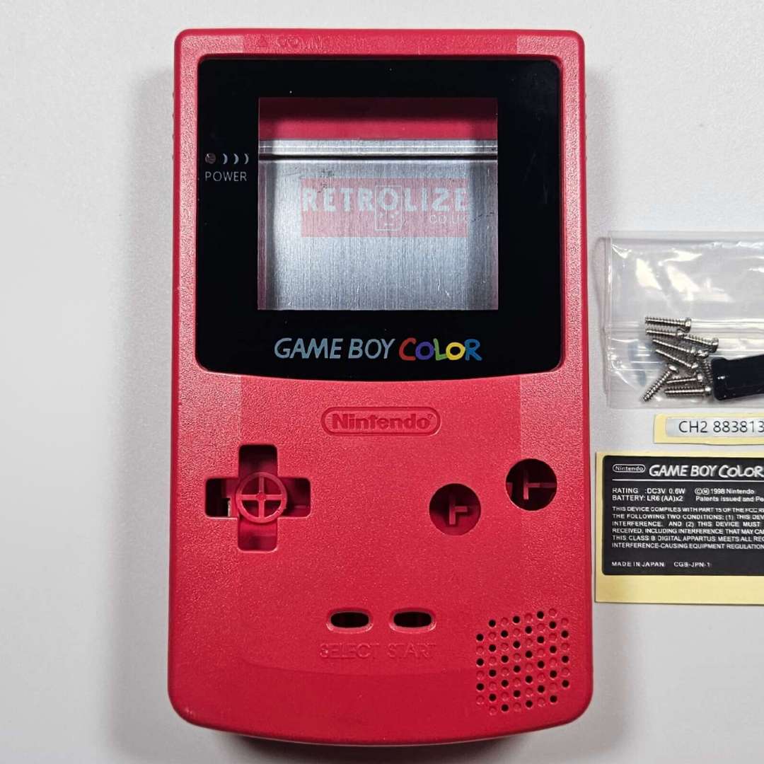 Berry Red - Game Boy Color OEM Shell Casing - Front
