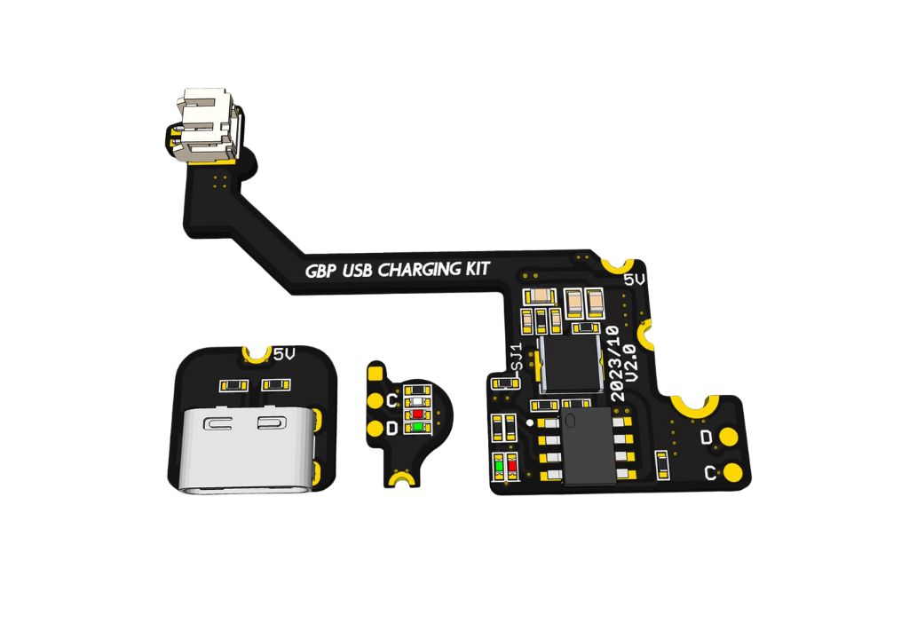 USBC Charging Kit and Battery Indicator for Game Boy Pocket
