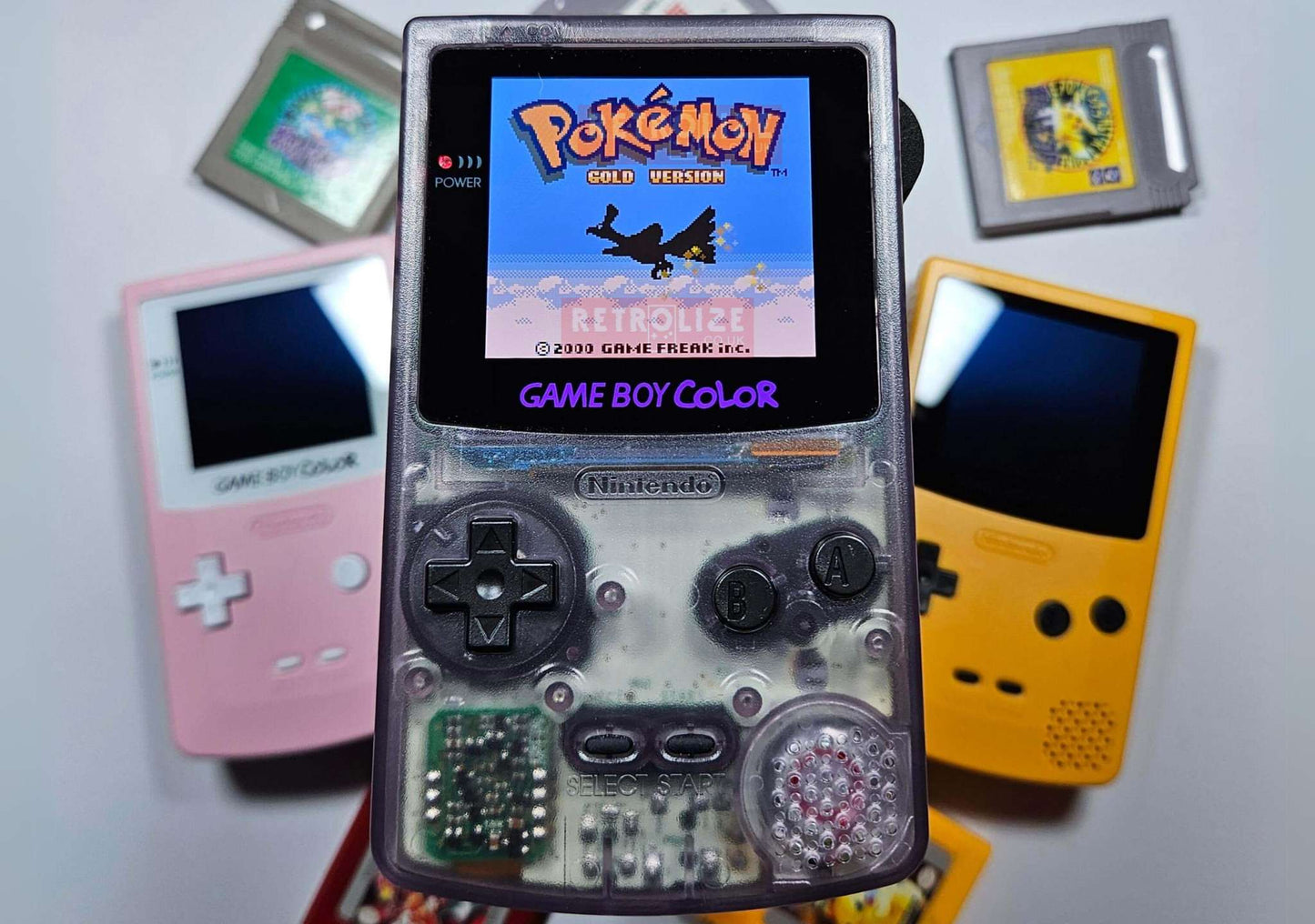 Nintendo Game Boy Color OLED Rechargeable 1800mAh - Recapped + Reflowed + Upgraded Audio - Atomic Purple