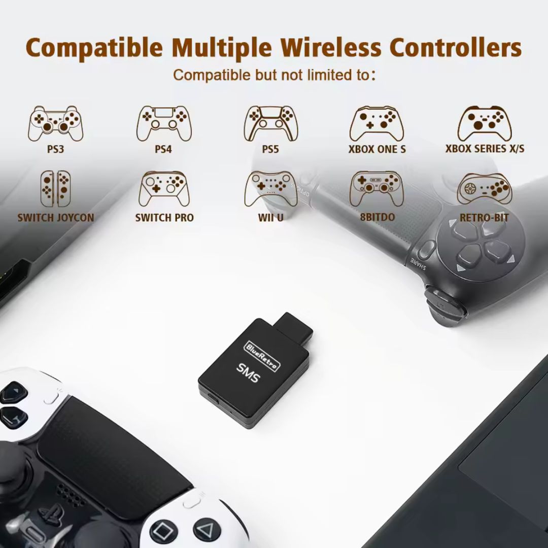 BlueRetro Sega Master System Wireless Bluetooth Controller Receiver