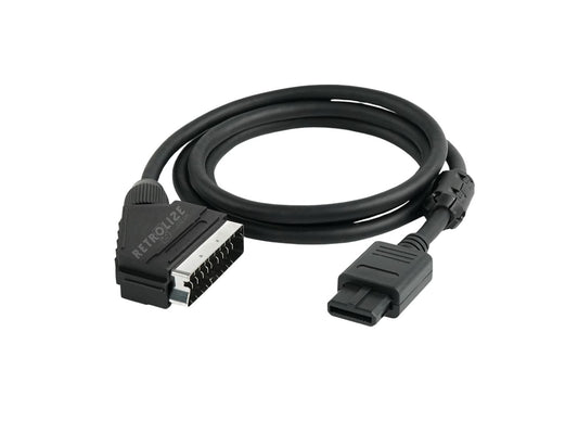 Premium Fully Shielded On SYNC RGB SCART Cable - SNES / N64 (RGB Modded) / GameCube