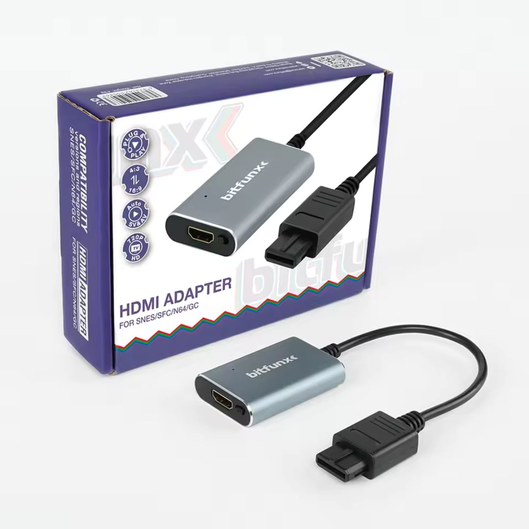 Bitfunx HDMI Adapter / Upscaler - SNES/SFC/N64/GC - Super Nintendo / Super Famicom / Nintendo 64 / GameCube