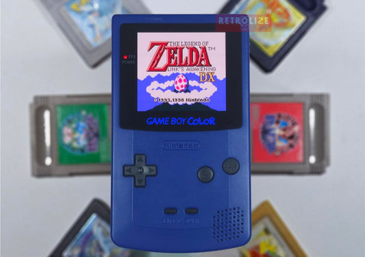 Nintendo Game Boy Color OLED - Blue Front View