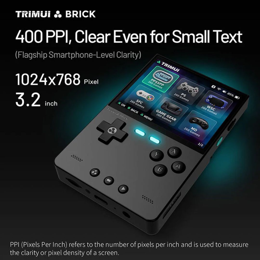 Trimui Brick – Premium Pocket-Sized Retro Gaming Console - Screen Information