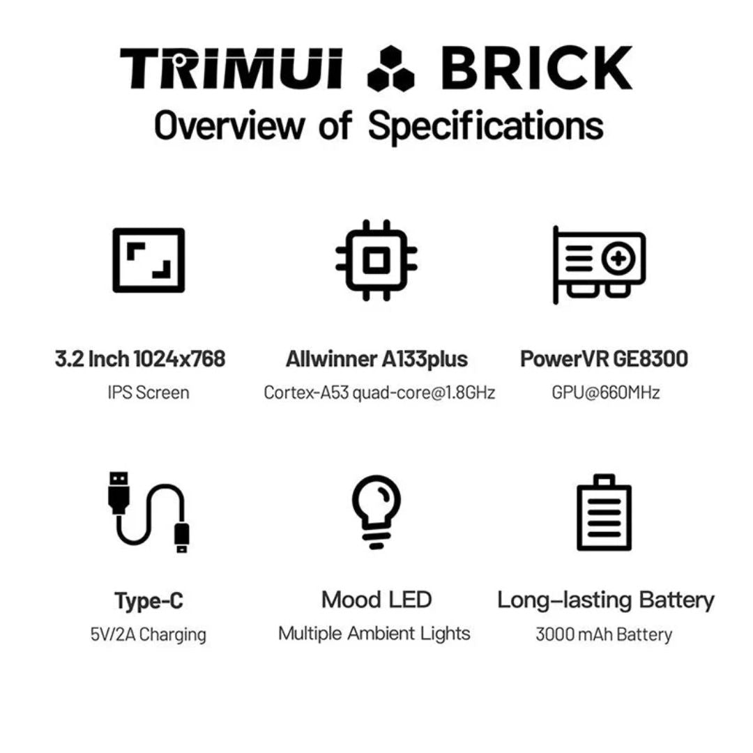 Trimui Brick – Premium Pocket-Sized Retro Gaming Console - Specifications