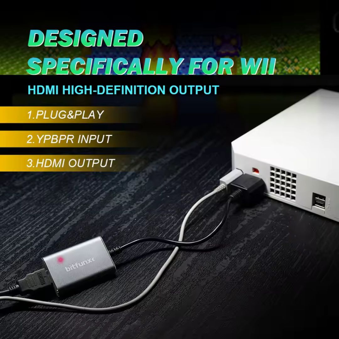 Bitfunx HDMI Adapter for Nintendo Wii