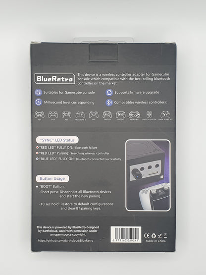Blue Retro BlueRetro Nintendo GameCube Wireless Bluetooth Controller Receiver Box