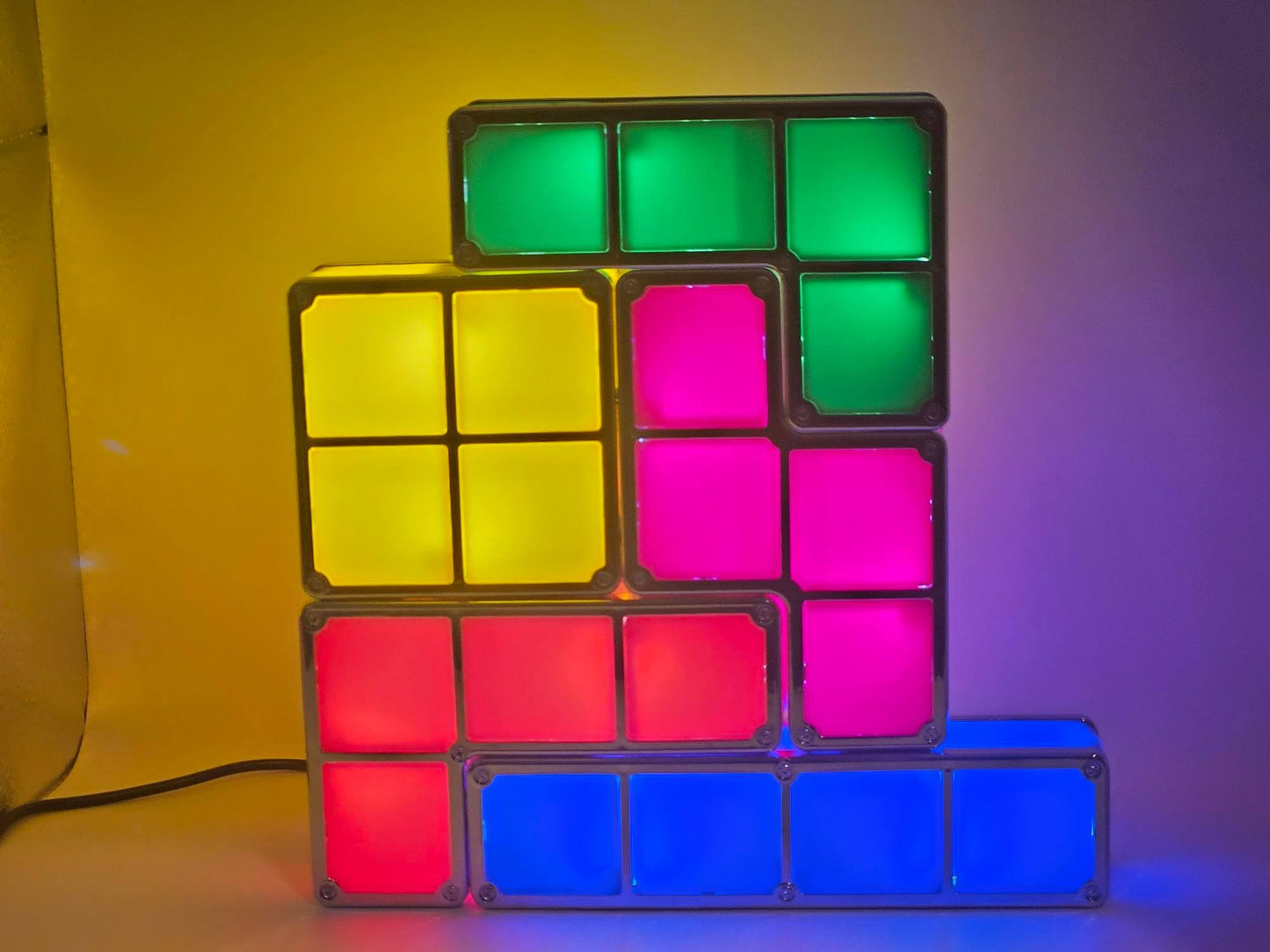 Tetris Style Light Decoration for Nightlight Game Room