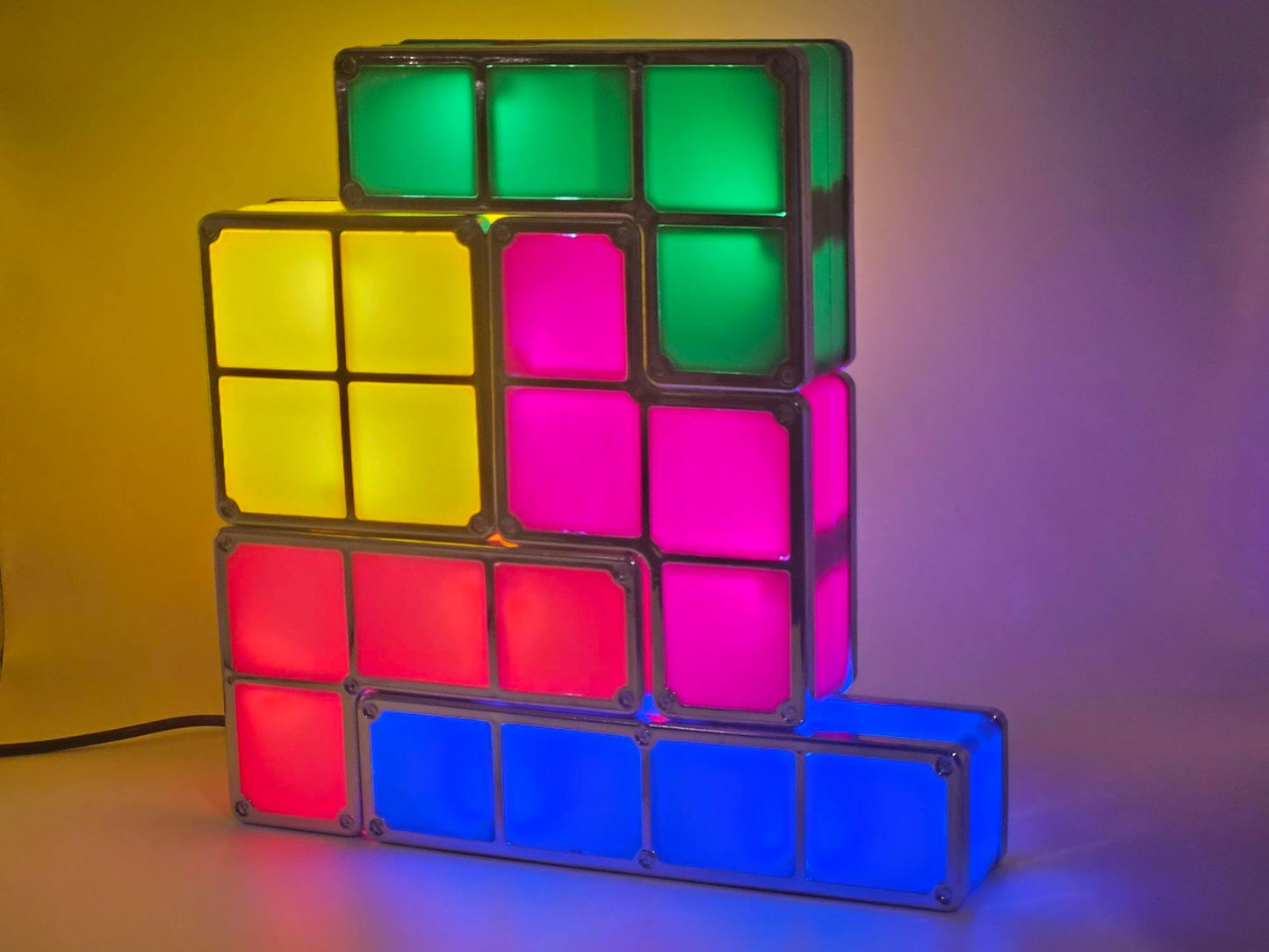 Tetris Style Light Decoration for Nightlight Game Room