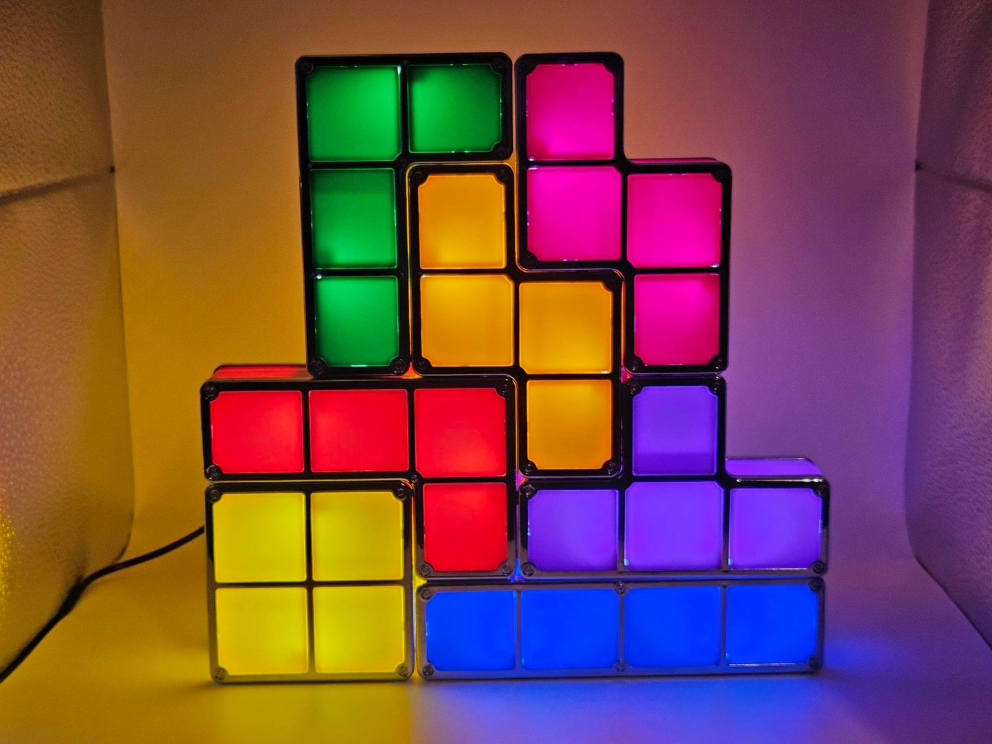 Tetris Style Light Decoration for Nightlight Game Room