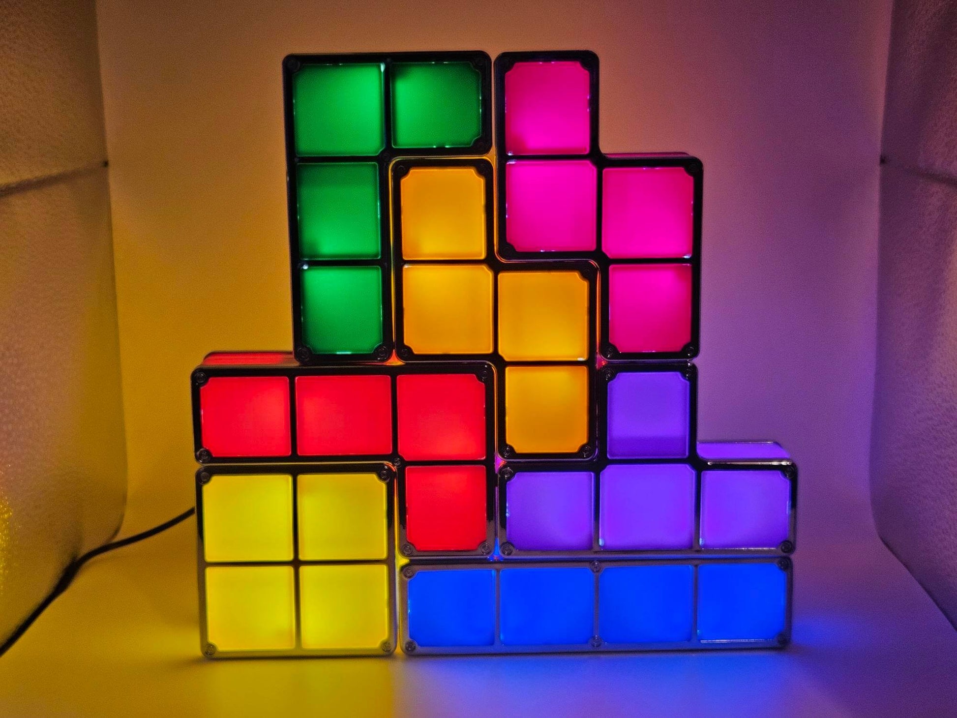 Tetris Style Light Decoration for Nightlight Game Room