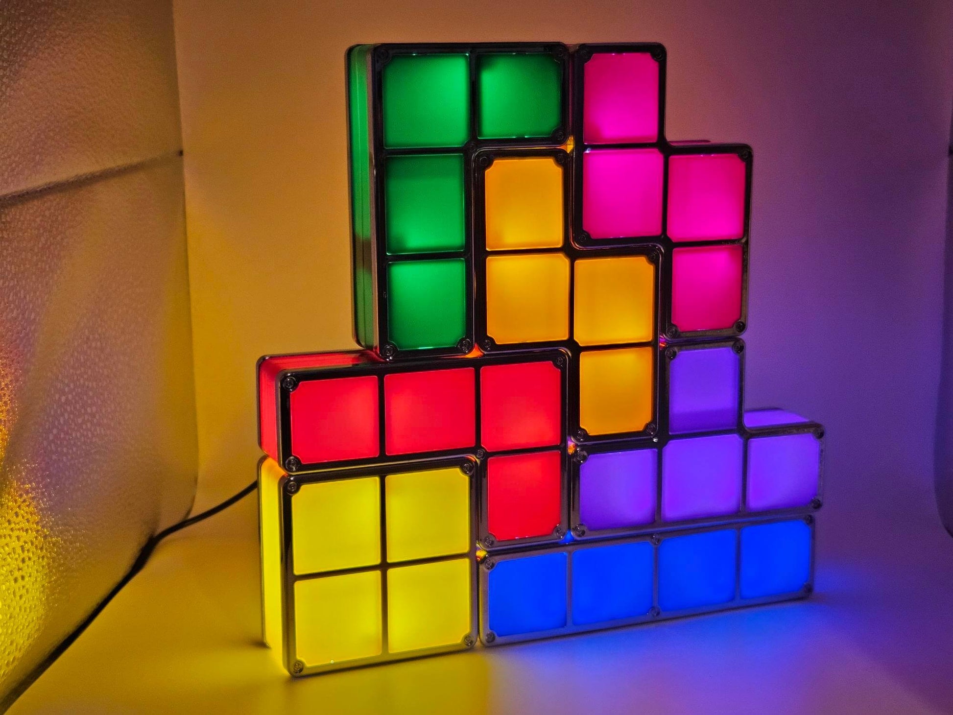 Tetris Style Light Decoration for Nightlight Game Room