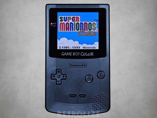Nintendo Game Boy Color OLED Rechargeable 1800mAh - Recapped + Reflowed + Upgraded Audio - All Black