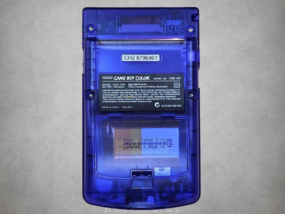 Nintendo Game Boy Color OLED Rechargeable 1800mAh - Recapped + Reflowed + Upgraded Audio - Clear Blue