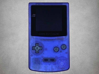Nintendo Game Boy Color OLED Rechargeable 1800mAh - Recapped + Reflowed + Upgraded Audio - Clear Blue