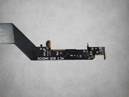 DCHDMI HW1 flex cable and solder pads for installation in a compatible Sega Dreamcast
