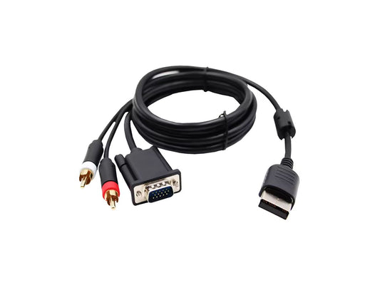 High Definition VGA Cable and RCA Sound Adapter PAL NTSC - Sega Dreamcast