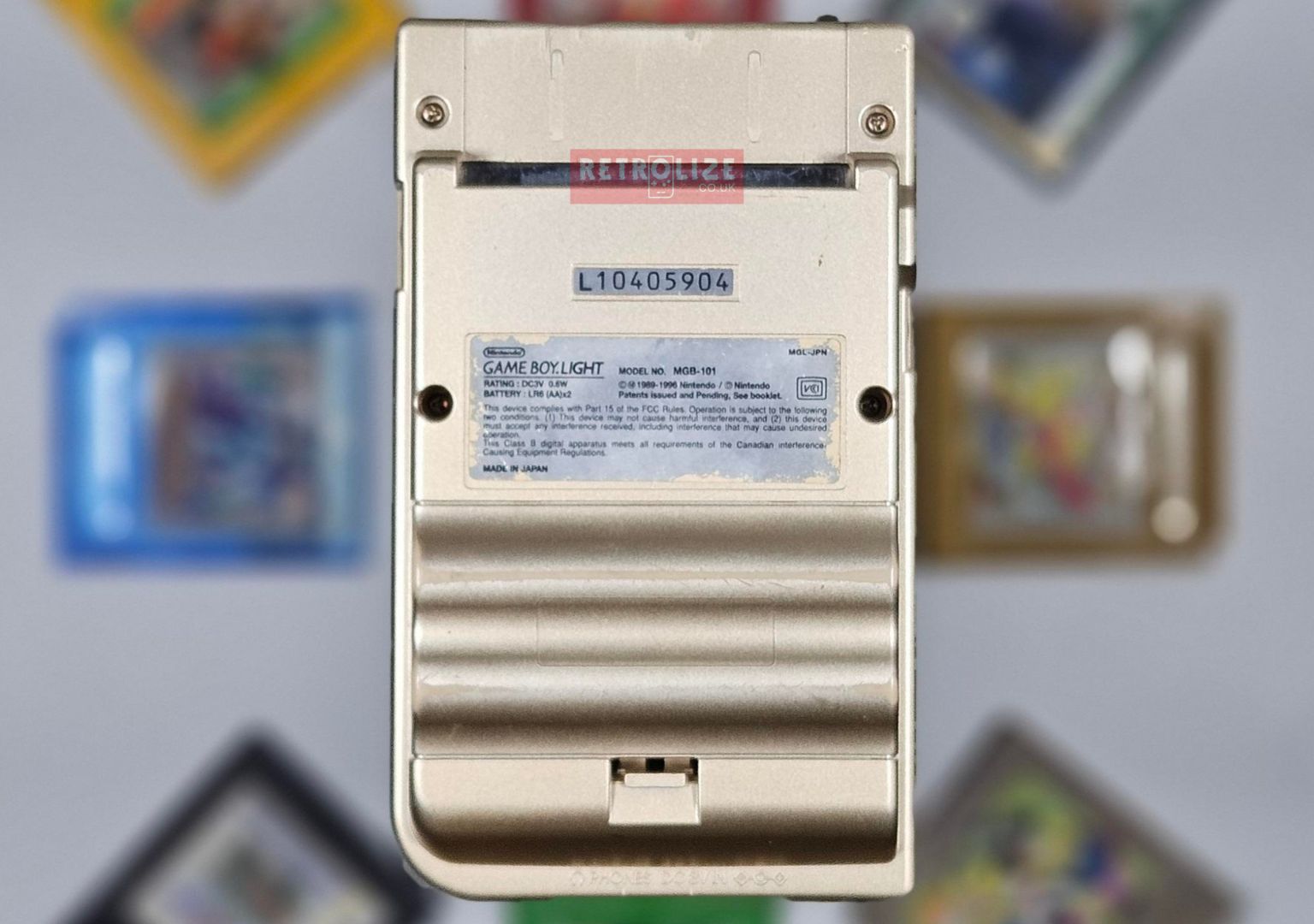 Nintendo Game Boy Light MGB-101 - Gold - Recapped - Upgraded Audio - G ...