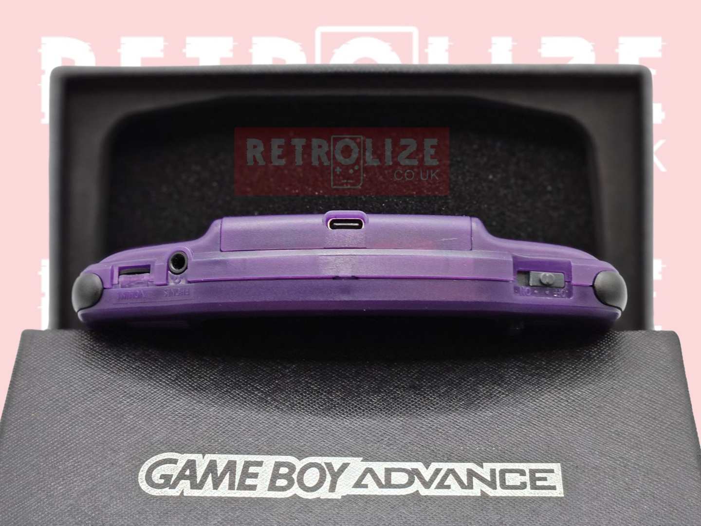 Game Boy Advance IPS USBC -  Purple USBC View