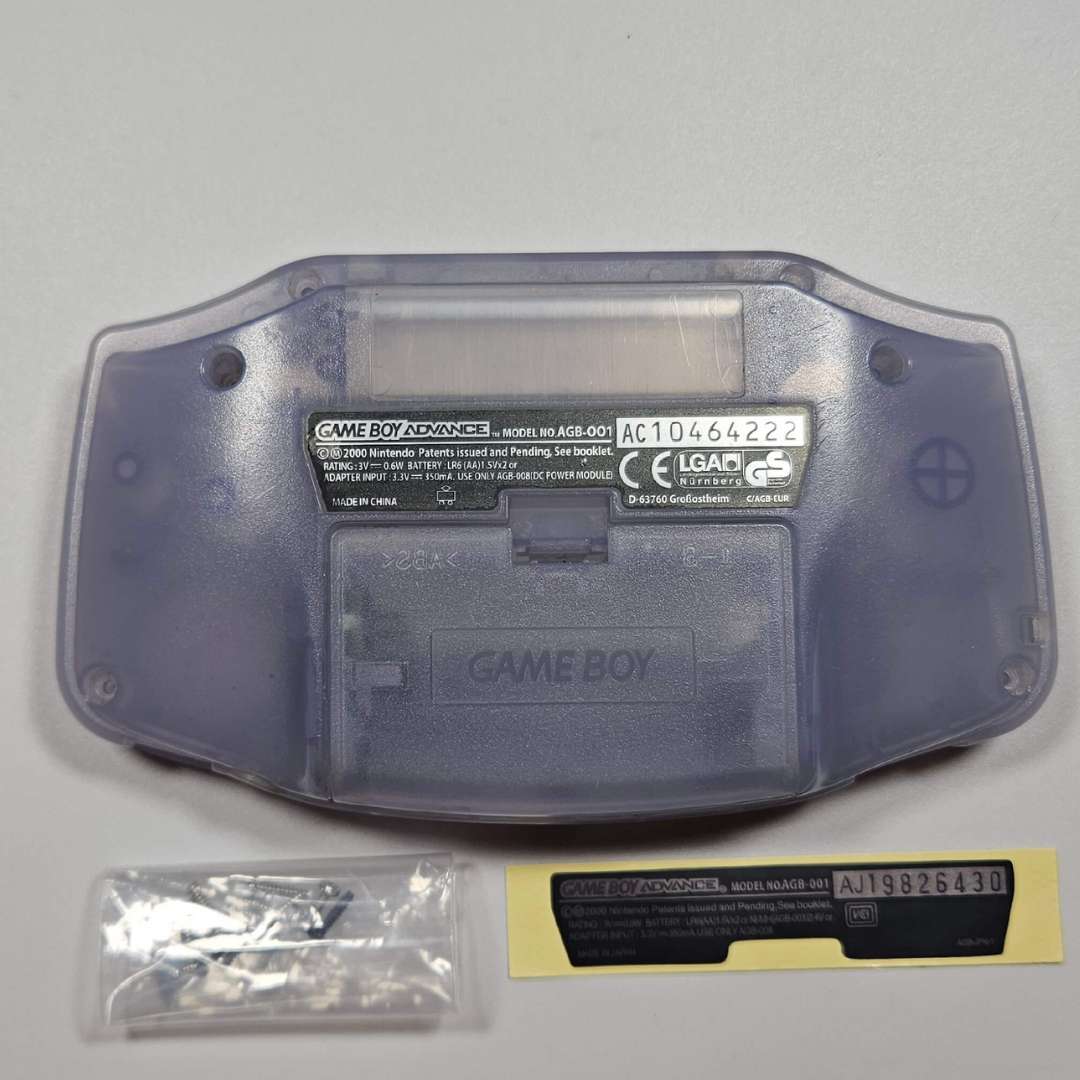 Nintendo Game Boy Advance Clear Glacier offers Blue GBA AGB-001