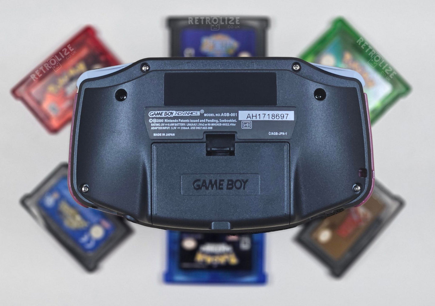 GAME BOY ADVANCE BLACK DMG BACK VIEW