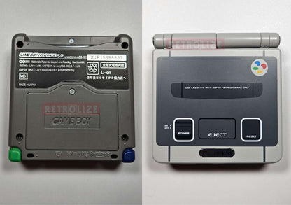 Game Boy Advance SP Famicom SNES Edition Closed Back and Front