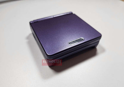 Game Boy Advance SP IPS USBC -  Metallic Purple Closed Front View