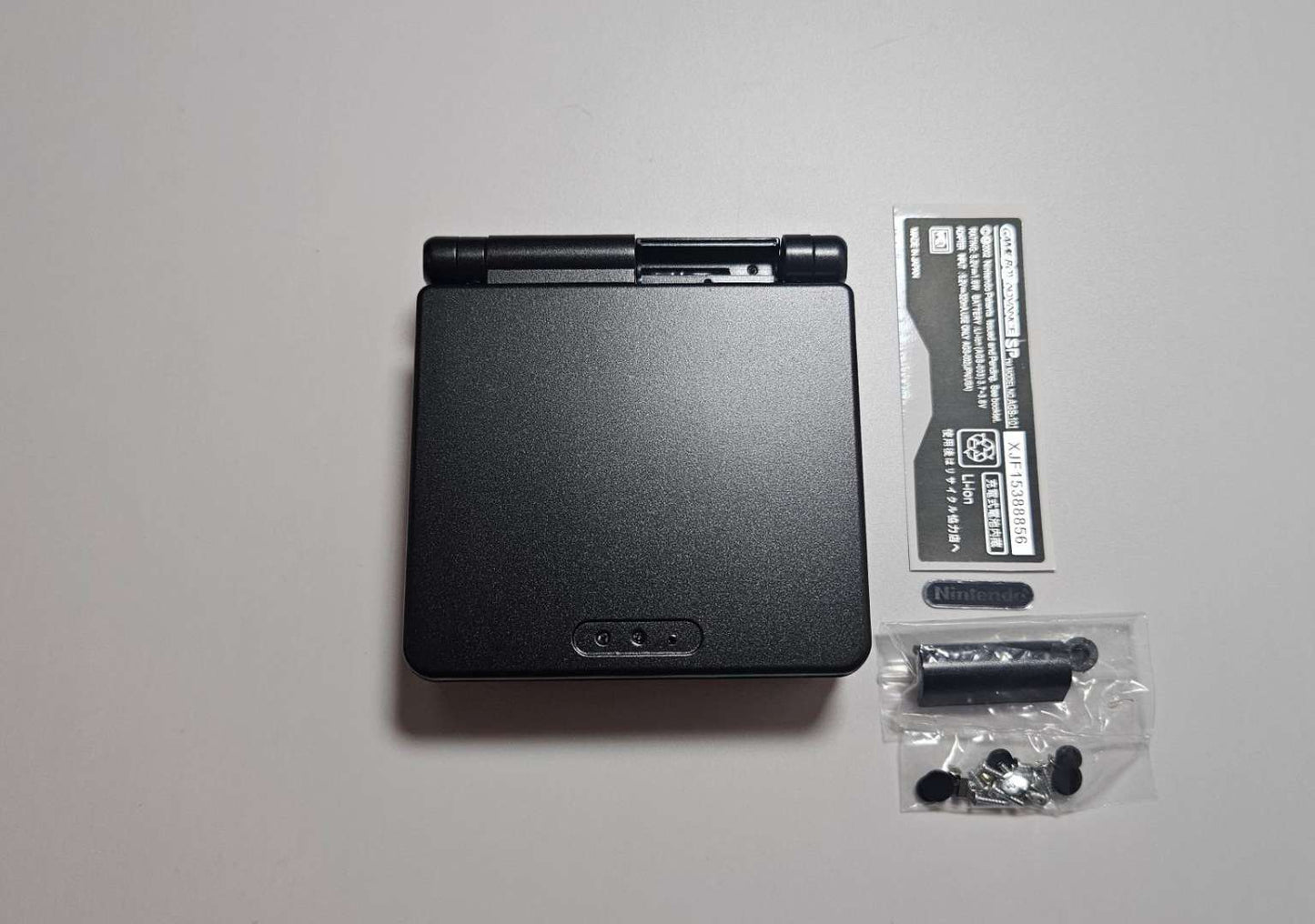 Game Boy Advance SP Black Shell Metallic Closed