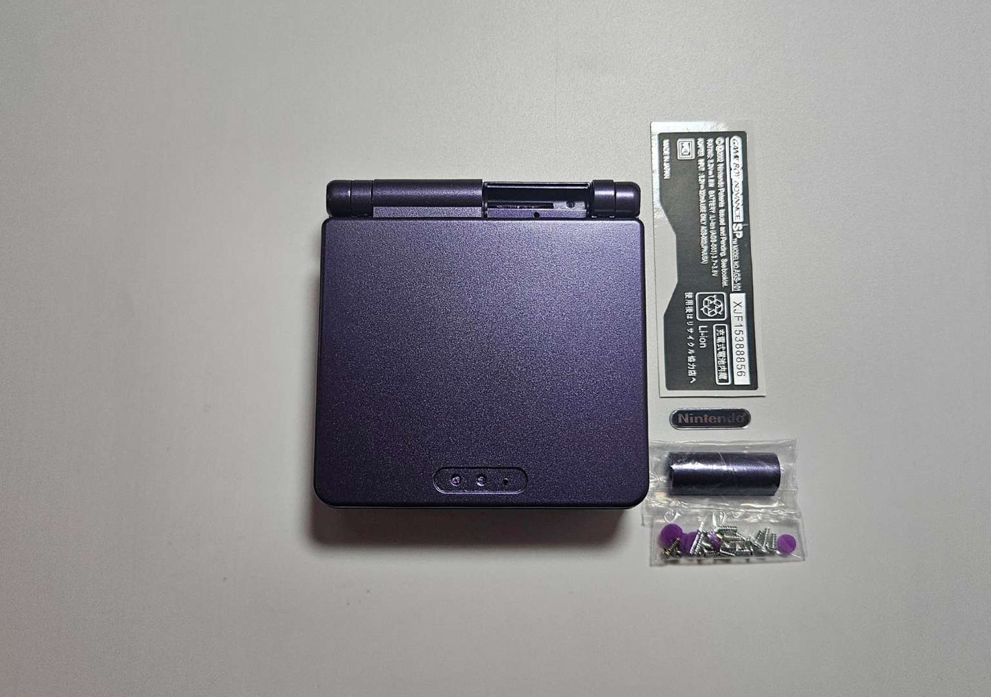 Game Boy Advance SP Purple Metallic Shell Closed