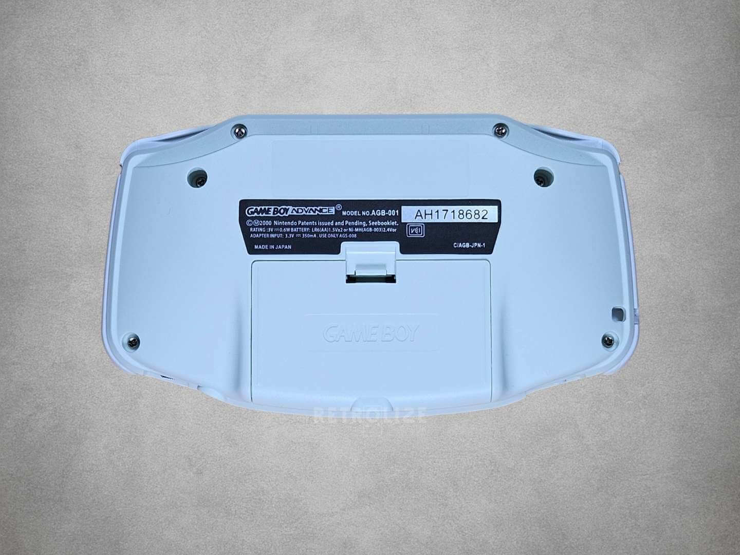 Game Boy Advance IPS USBC -  All White Back View