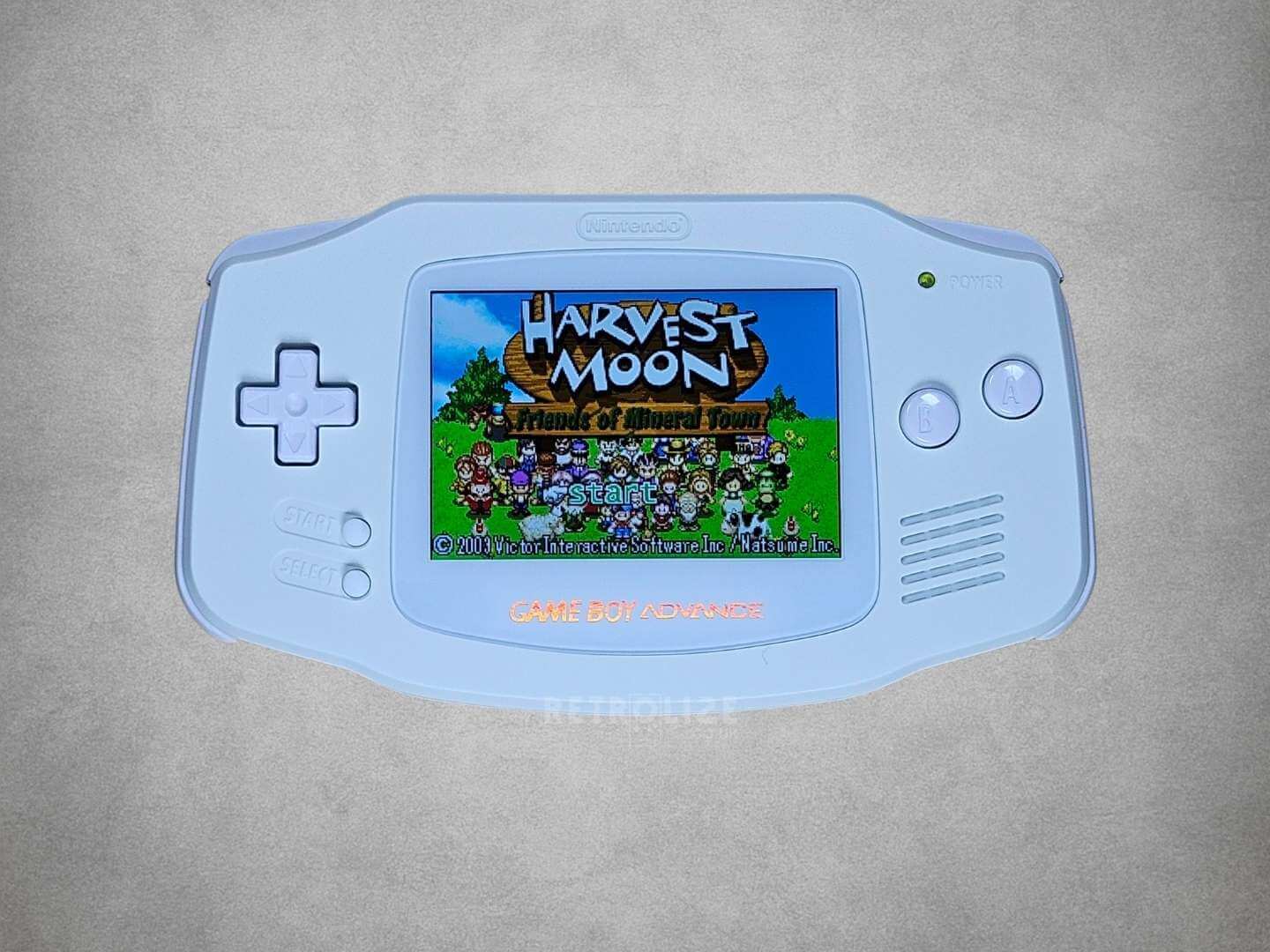 Game Boy Advance IPS USBC -  All White Front View