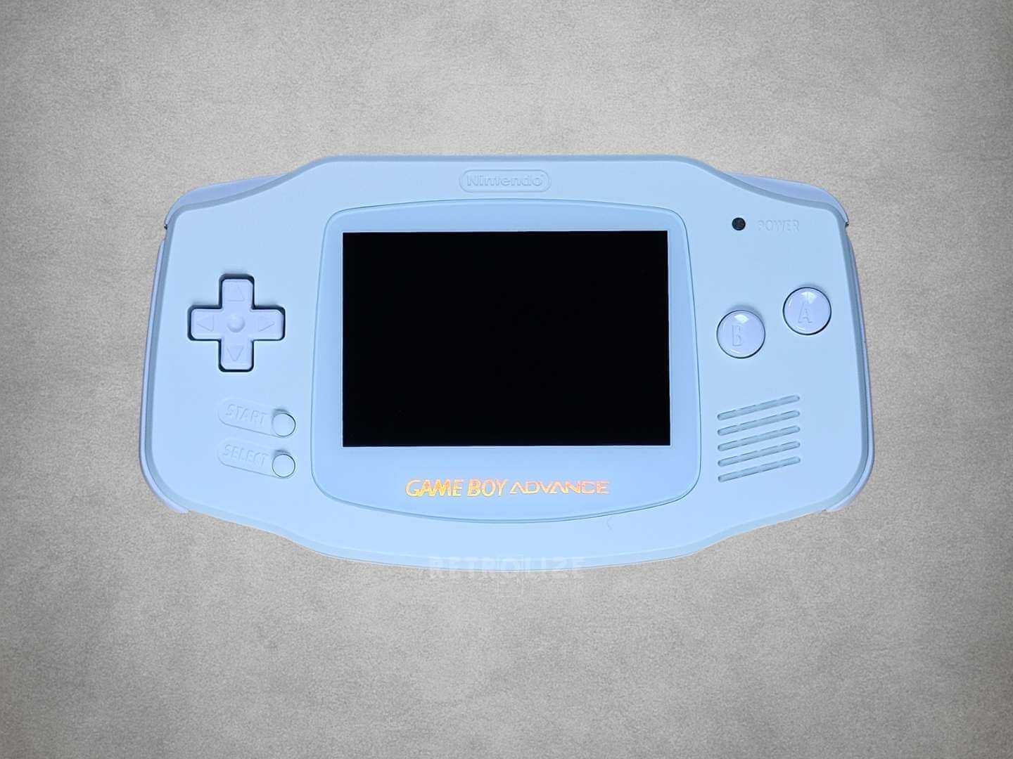 Game Boy Advance IPS USBC -  All White Front View Off