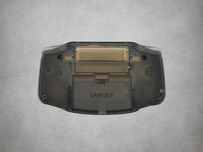 Smokey Black Game Boy Advance shell on grey background back