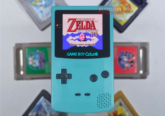 Nintendo Game Boy Color OLED Rechargeable 1800mAh - Recapped + Reflowed + Upgraded Audio - Baby Blue
