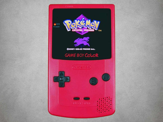 Nintendo Game Boy Color OLED Rechargeable 1800mAh - Recapped + Reflowed + Upgraded Audio - Berry Red