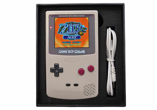 Game Boy Color Grey DMG Red Buttons Zelda on screen